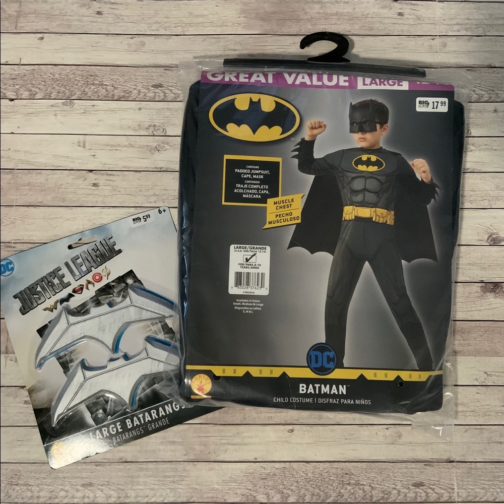 NEW! Boys Batman Costume & prop